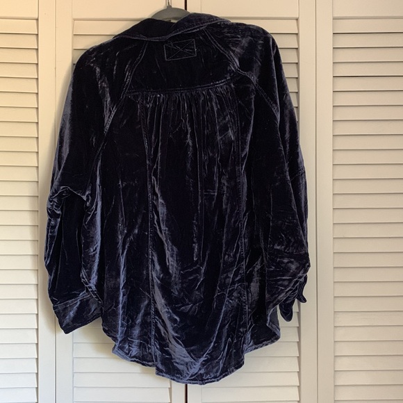 NWT Free People Velvet Blouse - Picture 5 of 6